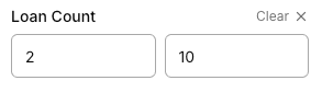Loan count filter