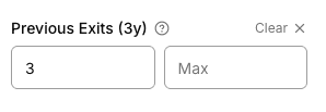 Previous exits filter